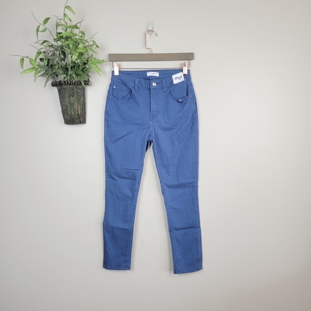 Kensie High Rise Ankle Skinny Dusty Blue Stretch Jegging Jeans Pants 2 26